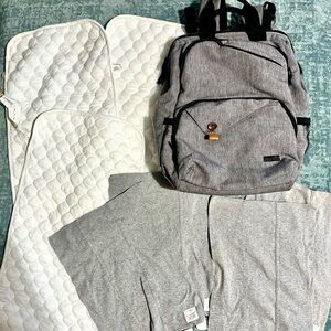 BEST Diaper Bag! Hap Tim Diaper Bag / Blue Snail / Burt’s Bees Bundle